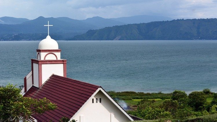 A view of Indonesia's Lake Toba