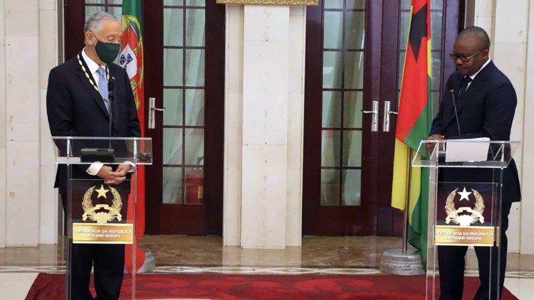 Presidente Marcelo Rebelo de Sousa e Presidente Umaro Sissoco Embaló, em Bissau