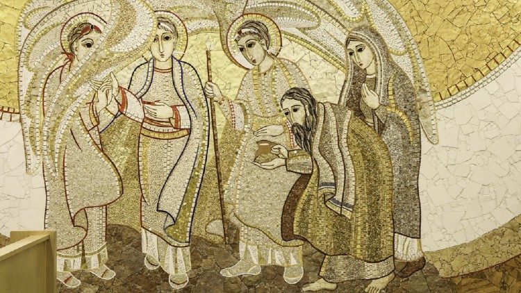 М. Рупник "Гостеприимство Авраама", мозаика