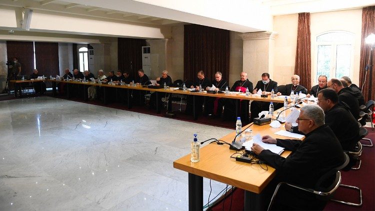 Bispos maronitas durante o Sínodo -  junho de 2021