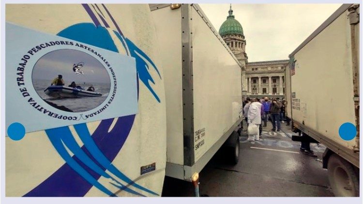  La Unión de Trabajadores de la Economía Popular organizó el "pescadazo". Imagen: Instagram (UTEP).