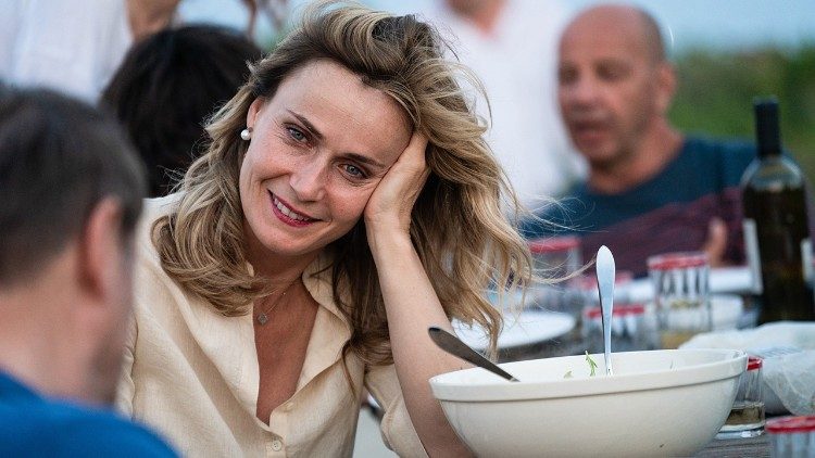 Lucia Mascino, sul set di "Odio l'estate", foto Paolo Galletta