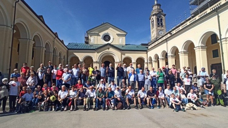 Partecipanti al pellegrinaggio della Madonna della Guardia (Genova) 2021
