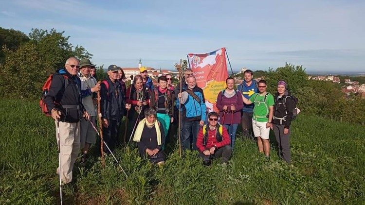 Foto di gruppo per alcuni pellegrini della Repubblica Ceca