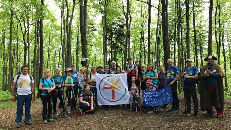 Foto di gruppo dei camminatori polacchi