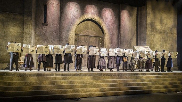 Ancora un immagine di scena del musical "Bernadette de Lourdes"