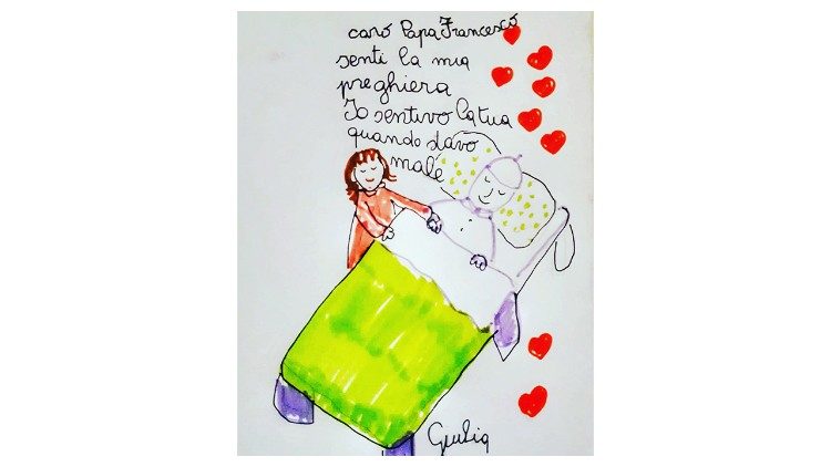 O desenho e a oração de Giulia, do Bambino Gesù