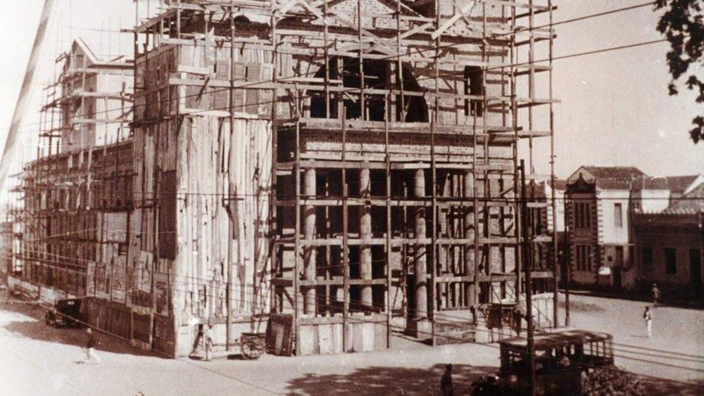 Catedral de Campos em fase de construção