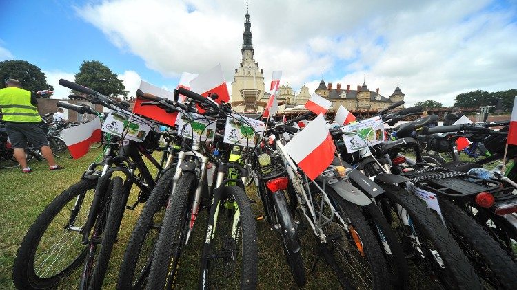 Rowerzyści na Jasnej Górze