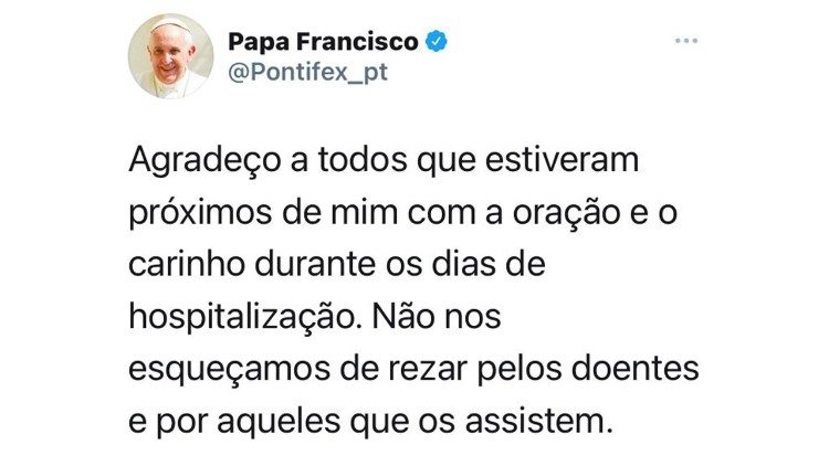 A mensagem do Papa no Twitter