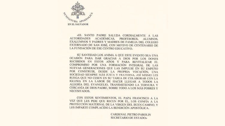 El mensaje del Papa Francisco