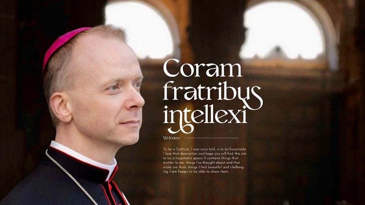 Image of the landing page of the new 'Coram Fratribus' website