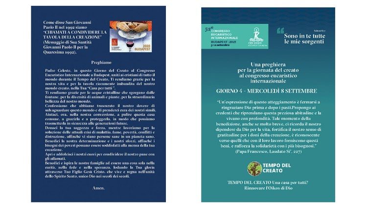 La preghiera per il Creato al Congresso eucaristico internazionale di Budapest