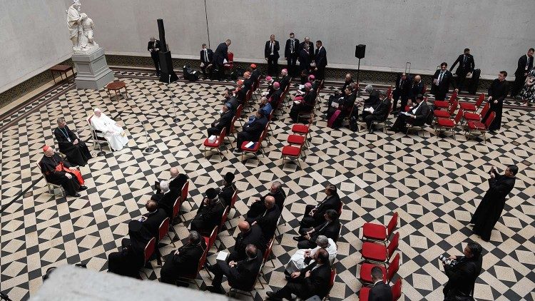 A pápa találkozója a magyarországi keresztény egyházak és a zsidóság képviselőivel