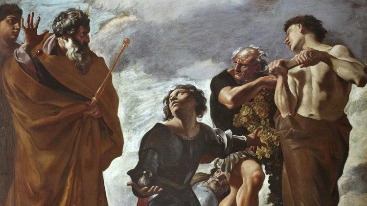 Giovanni Lanfranco, Mosè con gli esploratori di ritorno da Canaan, 1624-25,J. Paul Getty Museum, Los Angeles, ⒸFondazione Zeri