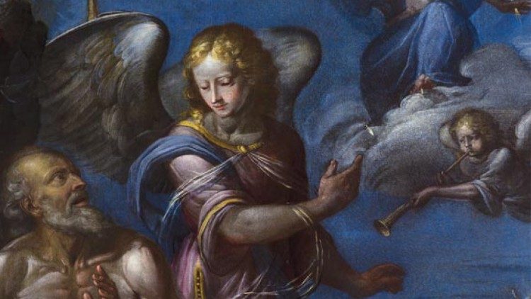 Anonimo,  San Girolamo riceve la visione dell'Apocalisse (particolare) A.V.