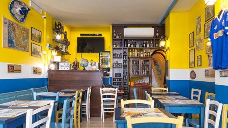 Le restaurant Gustamundo à Rome, situé derrière le Vatican. Credit : Gustamundo