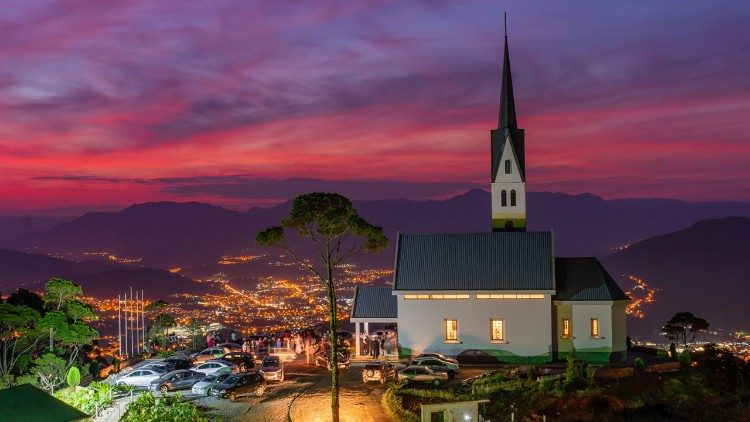 A igreja dedicada a Dom Albino Luciani
