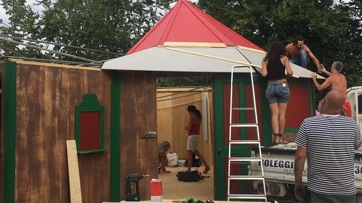 Il CineMarmocchi in costruzione