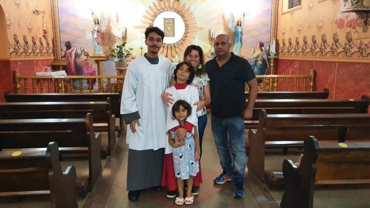 Albert com a família