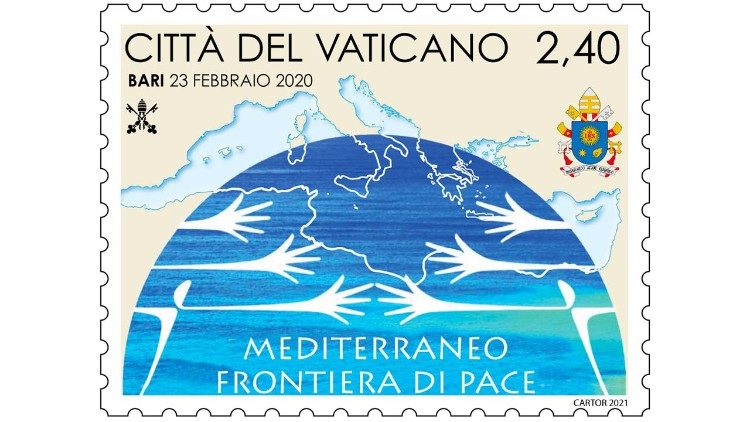 Il francobollo dedicato ai viaggi di Francesco