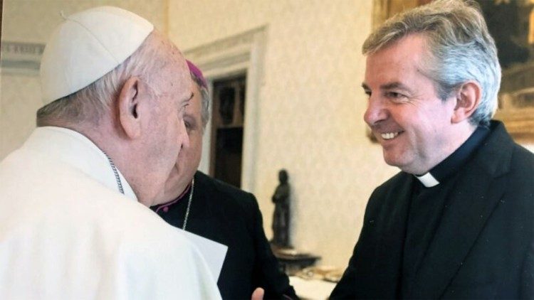 Padre Pedro Brassesco com o Papa Francisco