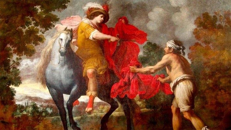 Darstellung des heiligen Martins und der Mantellegende