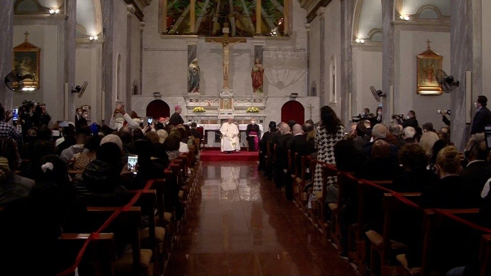 Záber zo stretnutia s utečencami na Cypre