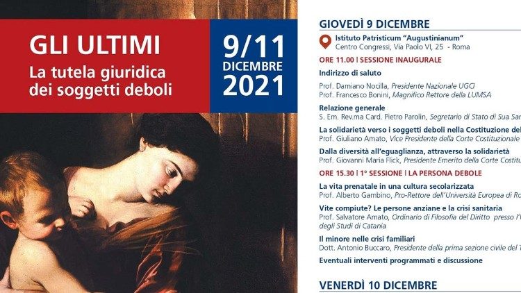 Locandina del convegno dei giuristi cattolici
