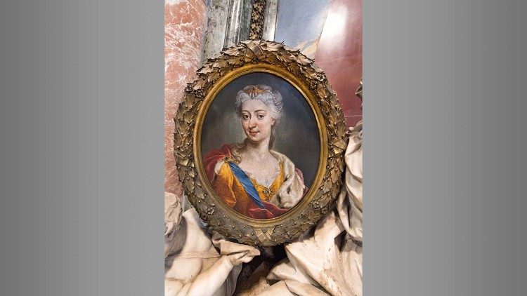 P.P. Cristofari, Ritratto di Maria Clementina Sobiecki, mosaico, 1742, Città del Vaticano, Basilica di San Pietro