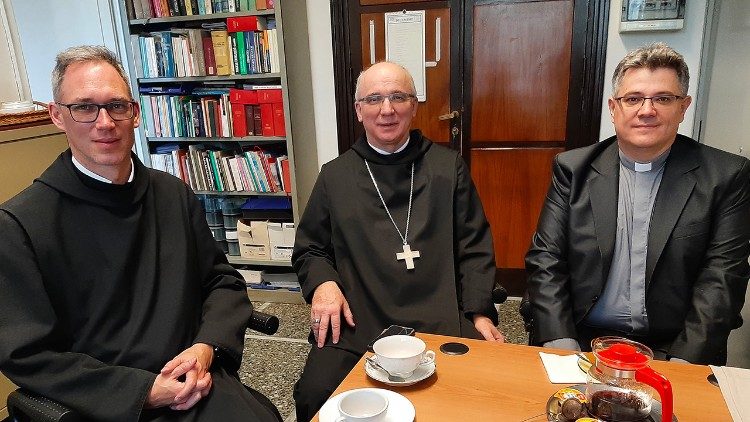 A magyar küldöttség a rádió magyar szerkesztőségében: jobbról Kuzmányi István  