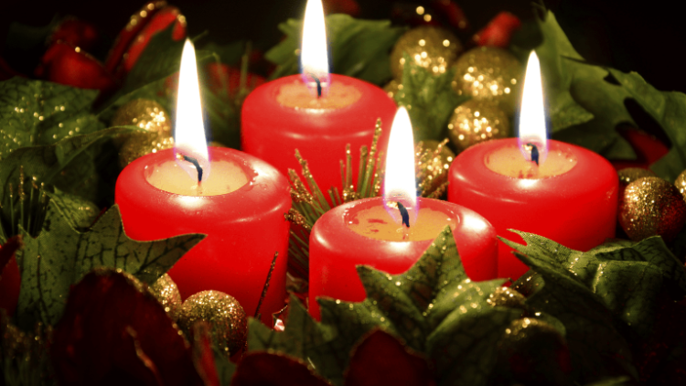 La corona di Avvento nella quarta settimana