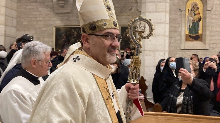 Il Patriarca Latino di Gerusalemme (foto di Beatrice Guarrera) 
