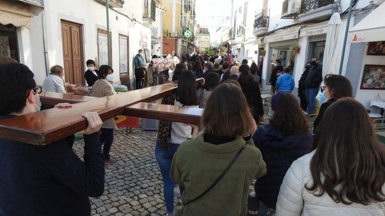 Símbolos da JMJ na diocese de Beja, Portugal