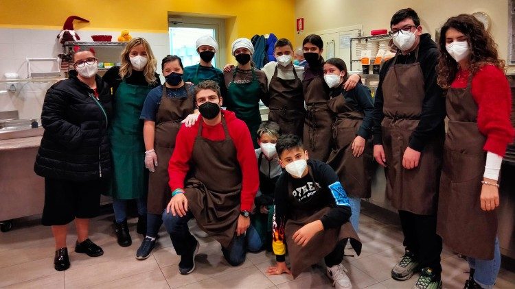 I volontari nel giorno di Natale