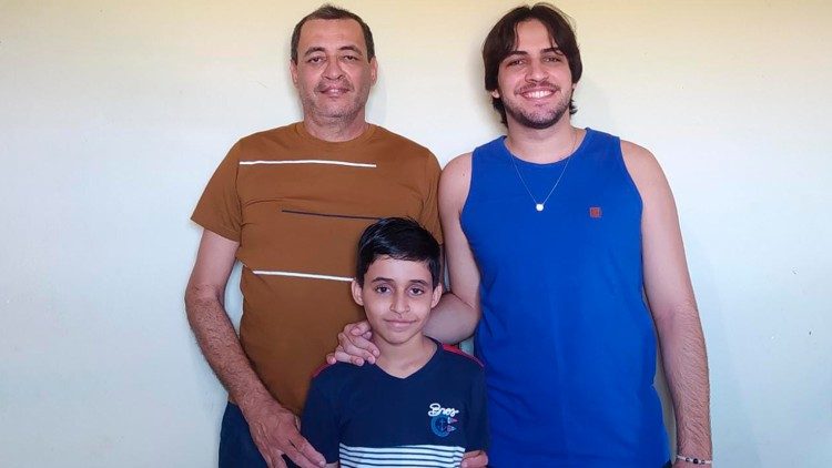 Vanderlei com os filhos