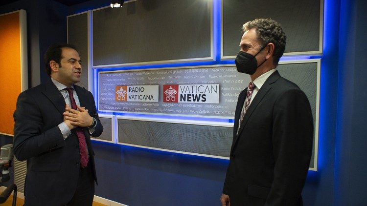 Judge Abdel Salam meets Massimiliano Menichetti, Managing Editor, Vatican News