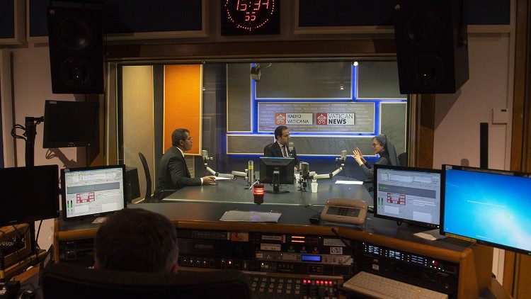 View of interview with Judge Abdel Salam from control room