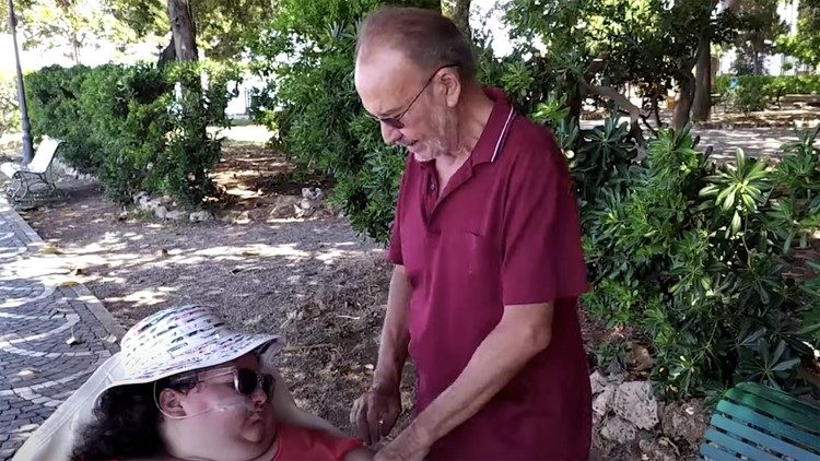 Giuseppe Crea con la figlia Mariangela 