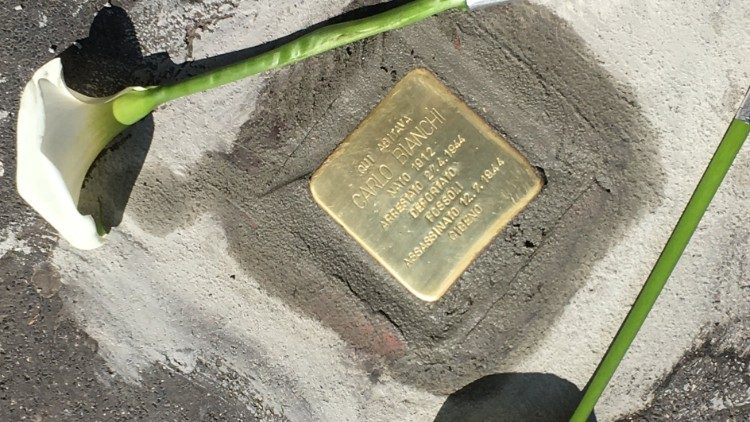 La pietra d'inciampo per Carlo Bianchi