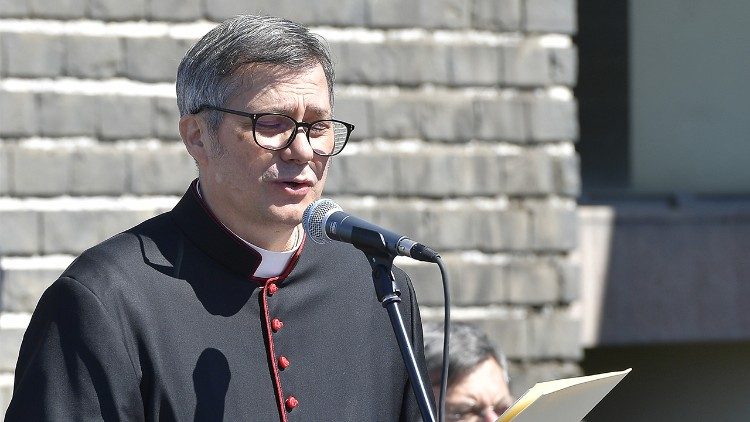 Monsignor Lucio Adriàn Ruiz, segretario del Dicastero per la Comunicazione durante l'International Marconi Day del 23 aprile 2021