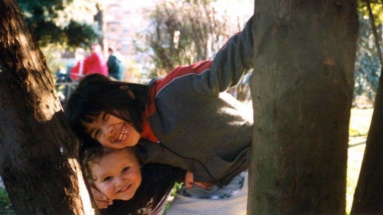 Mattia e Michela da bambini