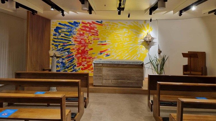 Capela no Terminal 1 do Aeroporto de Fiumicino