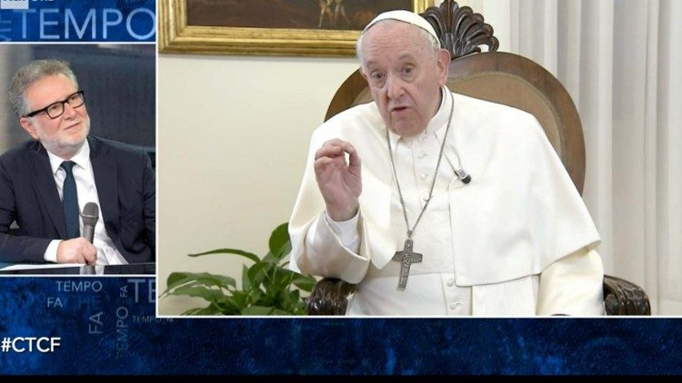 Il colloquio del Pontefice con Fabio Fazio
