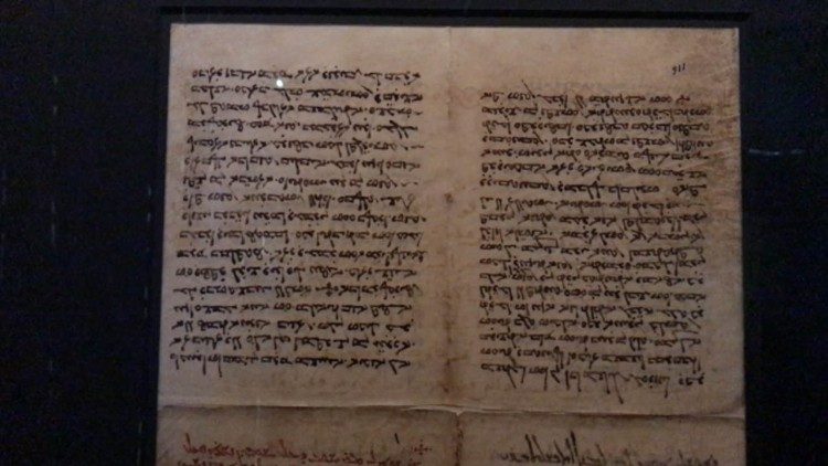 Il palinsesto della "Casa della Sapienza" di Baghdad esposto nel padiglione della Santa Sede