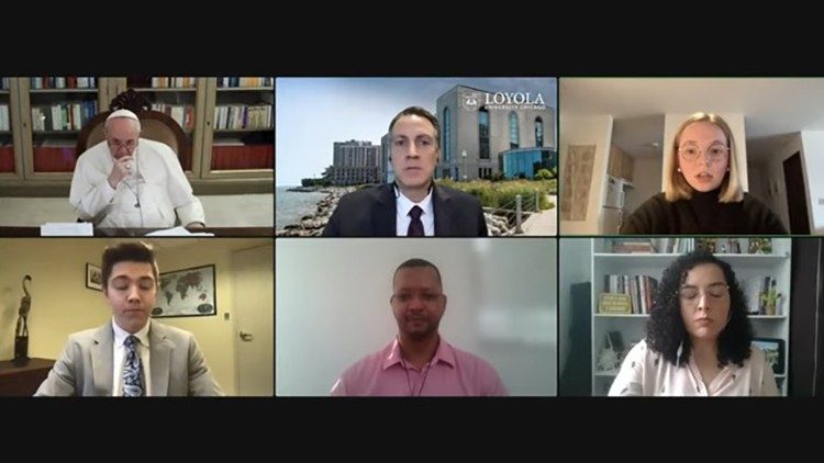 Papa Francisco com os jovens americanos