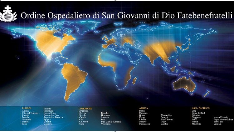 La diffusione nel mondo delle comunità e delle opere dei Fatebenefratelli
