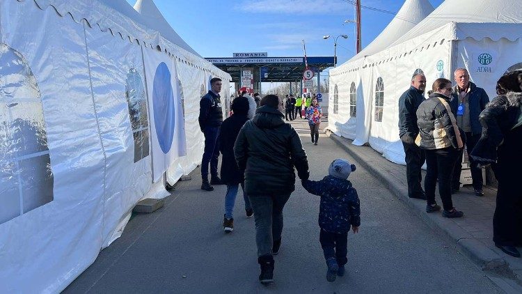 Refugee tents at a camp in Sighetu