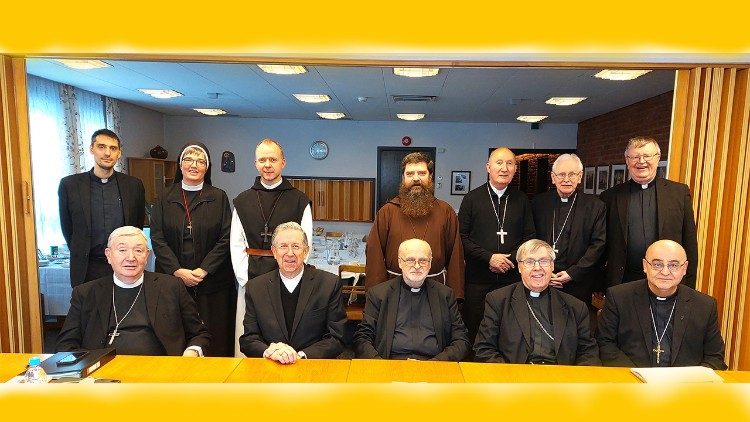 Scandinavian Bishops pose for a group photo in Tromso