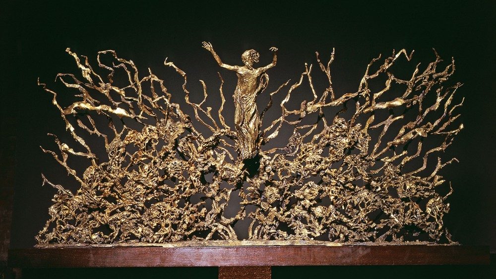 Pericle Fazzini, Bozzetto per Resurrezione, 1969-1970, bronzo, 70 x 147 x 20 cm Città del Vaticano, © Musei Vaticani